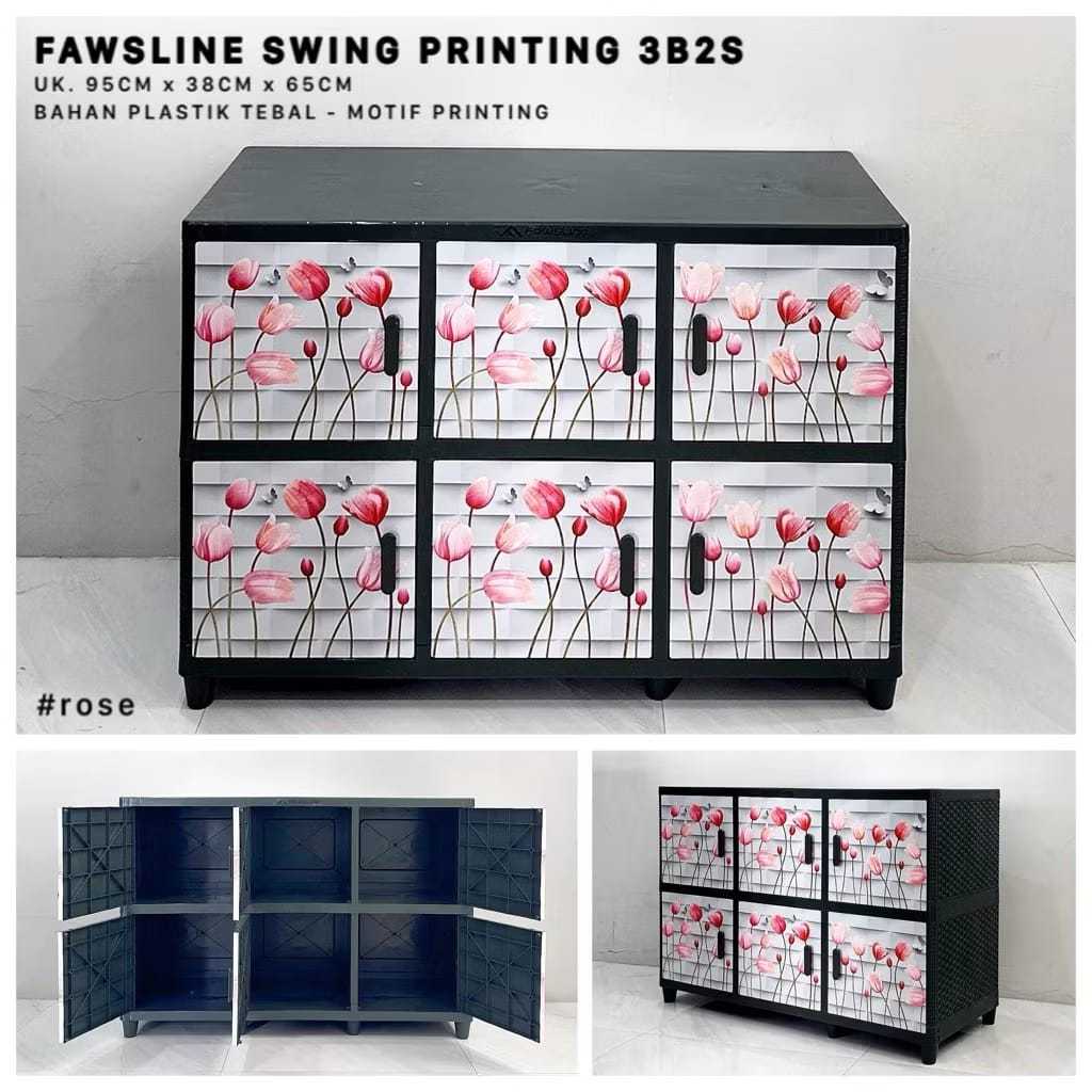 LEMARI PLASTIK PENYIMPANAN SERBAGUNA / FAWSLINE SWING PRINTING 3B2S BATAM