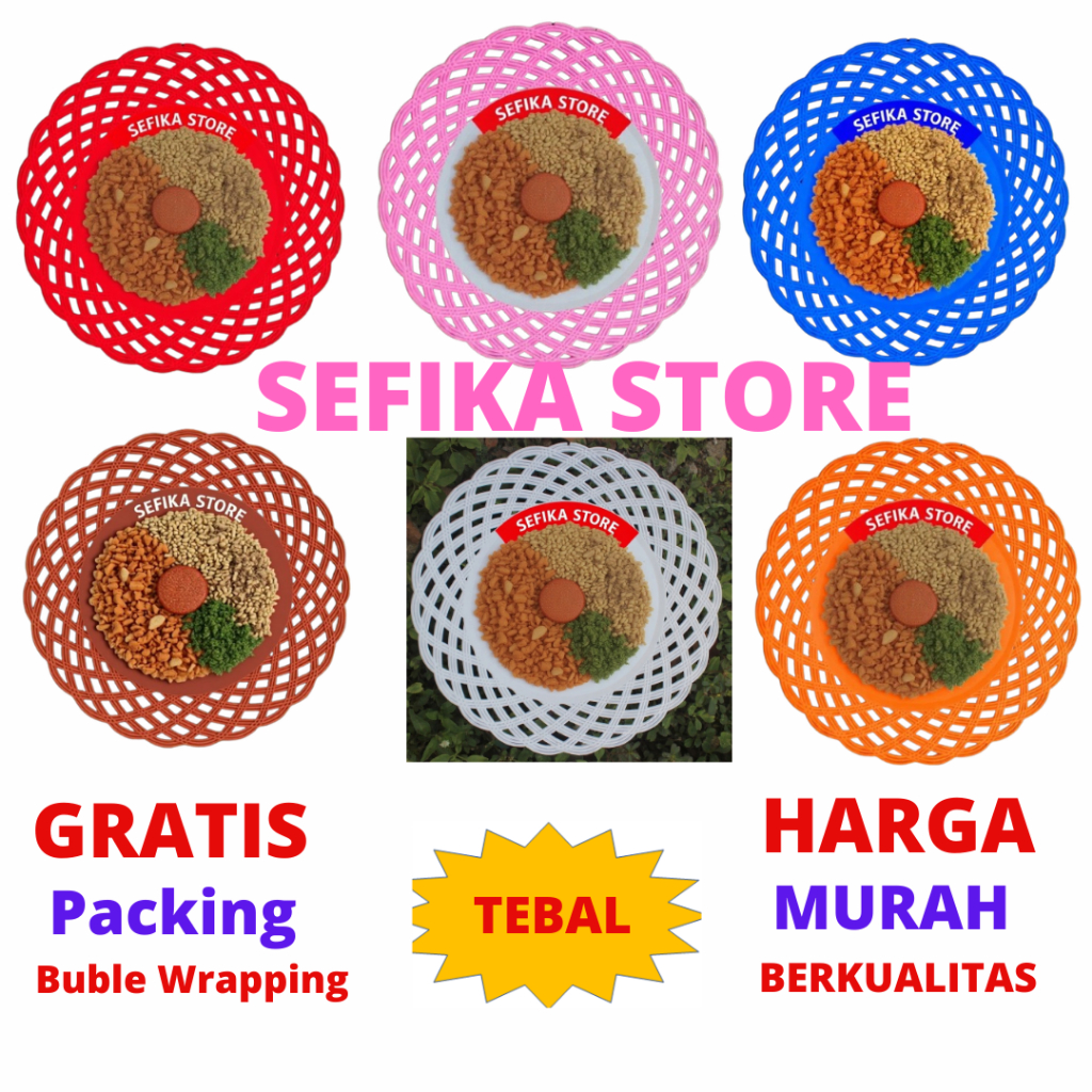 Piring Anyaman Rotan Plastik/Piring  Rotan Plastik/Piring Anyaman Plastik (A)