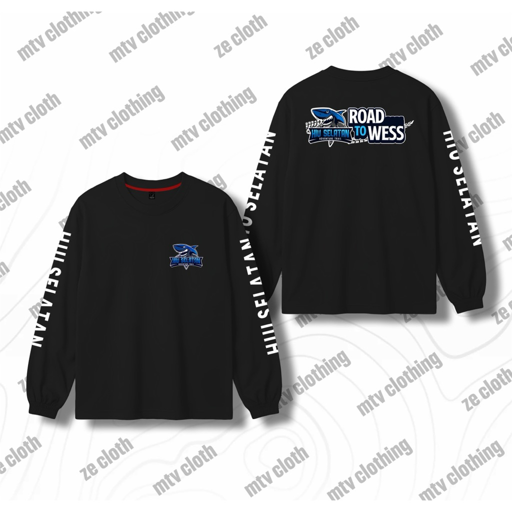 Kaos Hiu Selatan Adventure Trail Road To Wess Lengan Panjang Karet