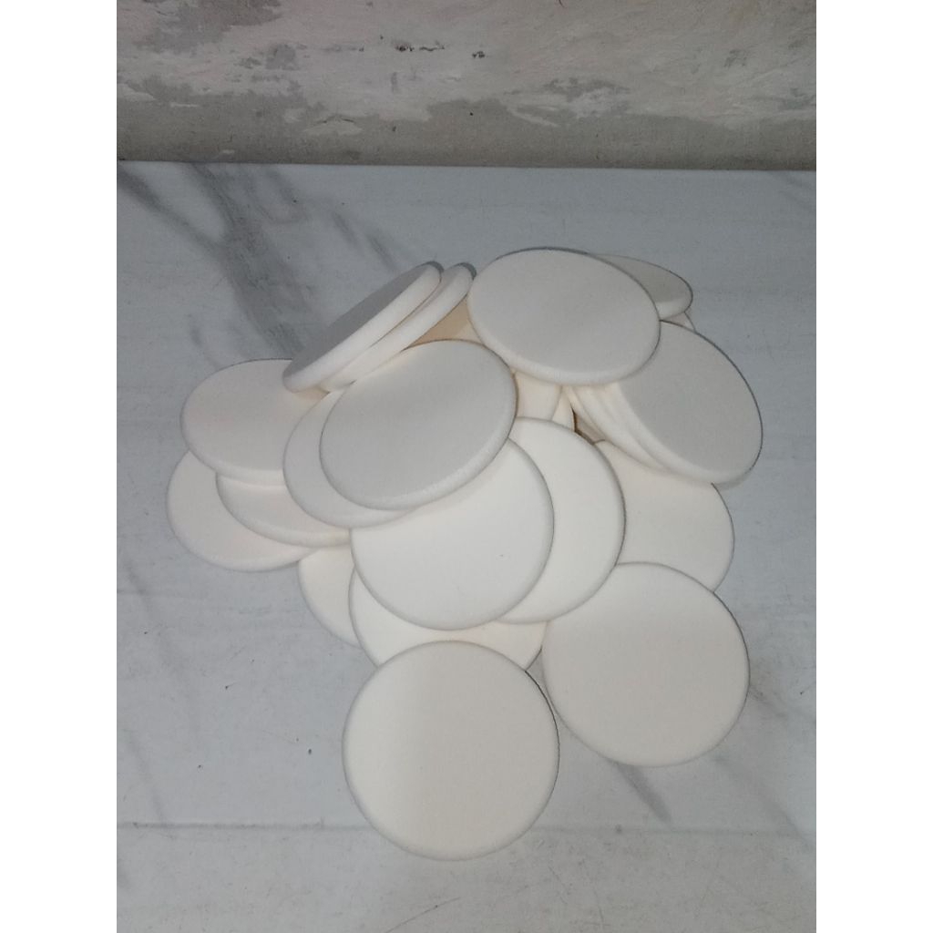(isi 1pcs)Spon bedak bulat,untuk bedak padat,sudah pakai plastik jadi tidak kotor!!