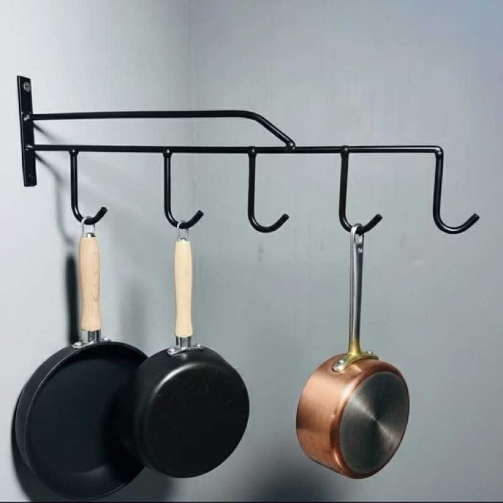 Rak Gantungan Panci & Alat Dapur Serbaguna / Gantungan Dapur Stainless Steel Anti Karat