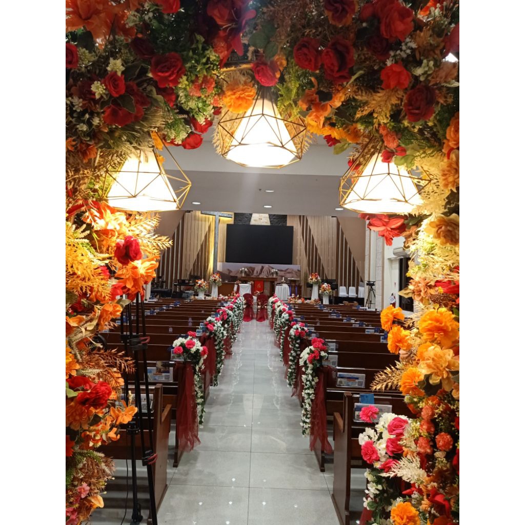 Dekorasi Martupol Batak dekorasi pemberkatan dekorasi pernikahan dekorasi gereja (4 standing flower 
