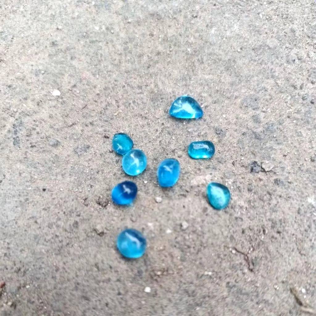 Batu akik krikil mini blue topaz aquamarine