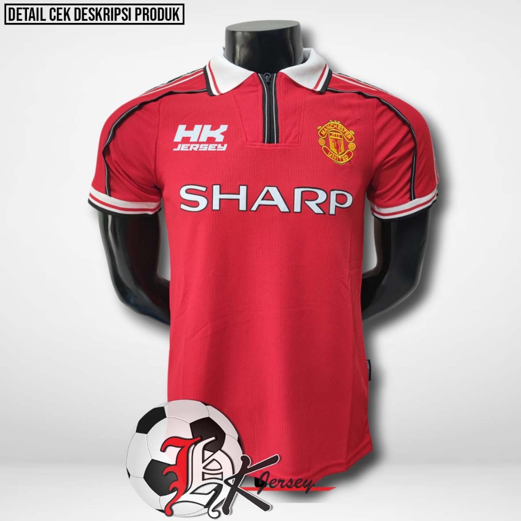 JERSEY BOLA RETRO MU HOME 1998 TREBLE WINNERS