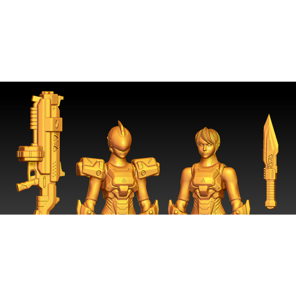 Sci-fi Fem and Blank Fem for Mythic Legions 2.0 Cosmic Legions 2.0