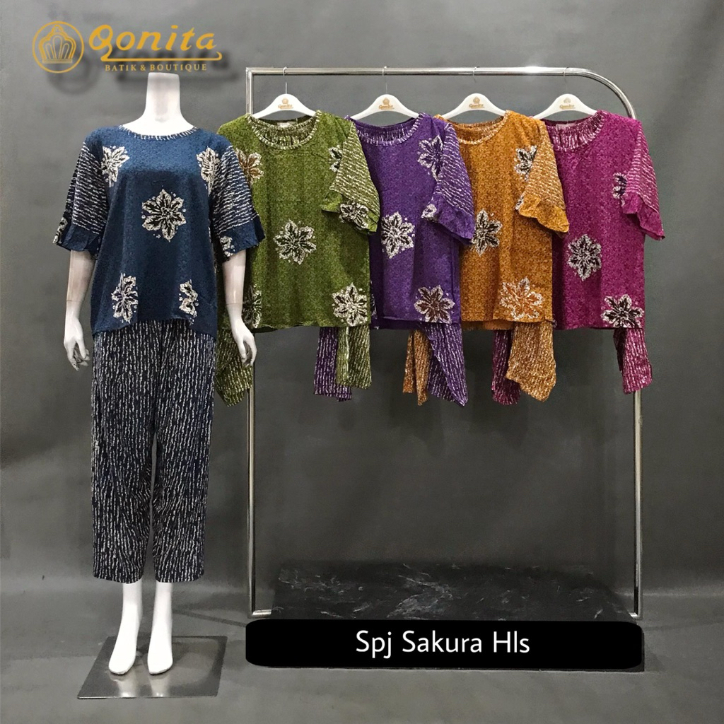 [LD 108] QONITA DASTER SPJ SAKURA HLS BATIK CAP PEKALONGAN