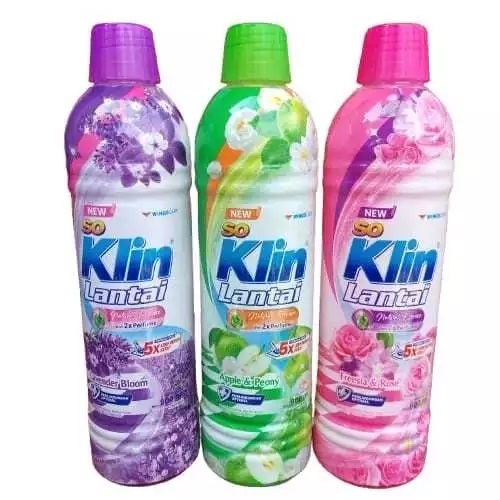 Cairan Pembersih Lantai So Klin 800ml Botol- Harum, Ekonomis, Praktis