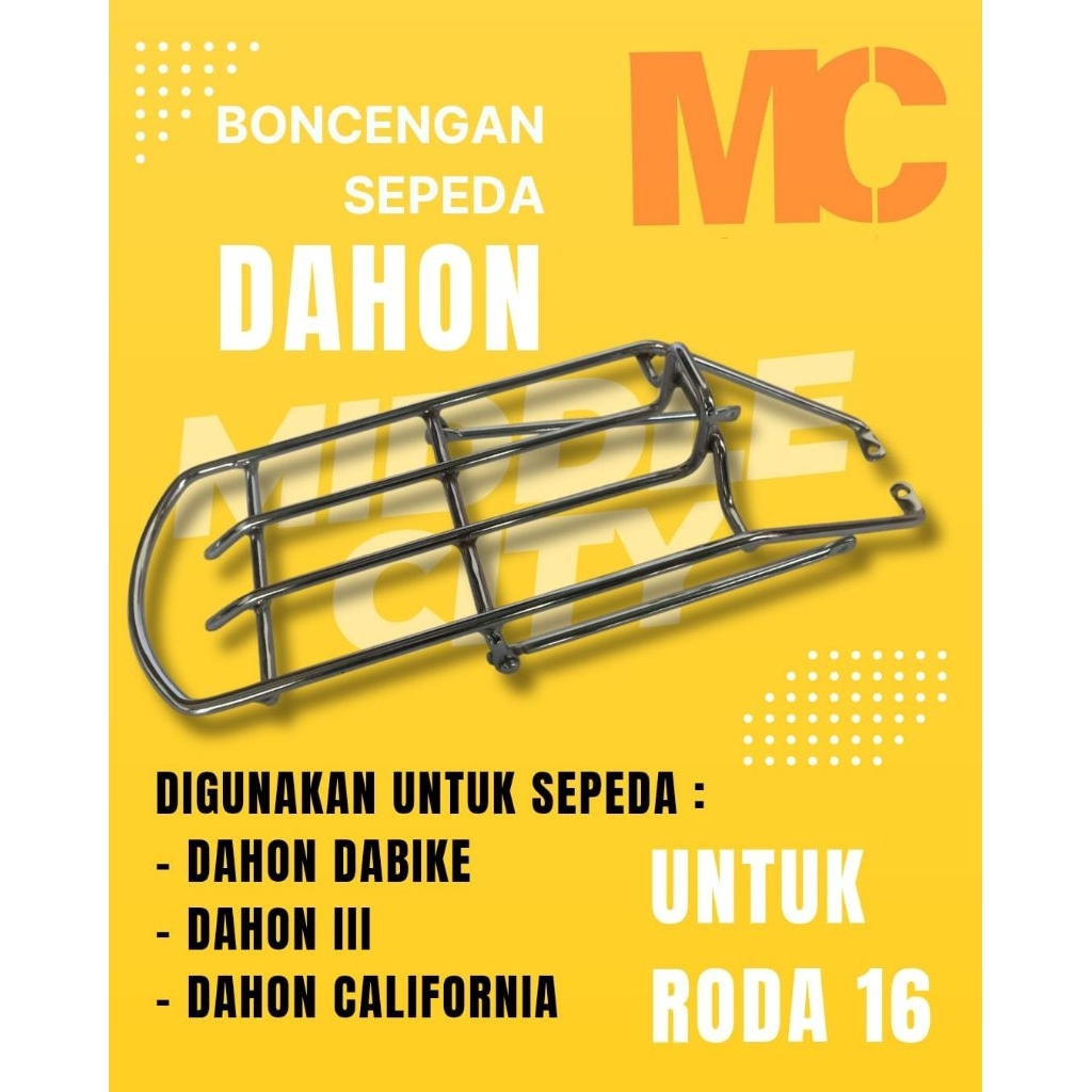Boncengan sepeda klasik Dahon Dabike, Dahon iii, Dahon California roda 16