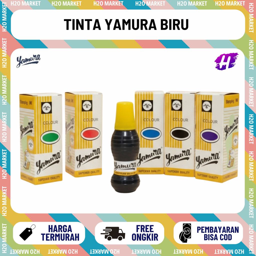 [H2O] TINTA STEMPEL YAMURA 50 CC BIRU