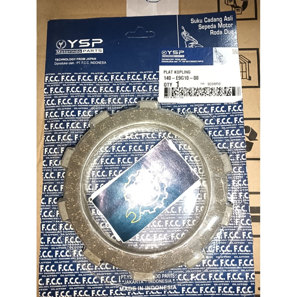Plat kopling/Kampas kopling YSP FCC Scorpio