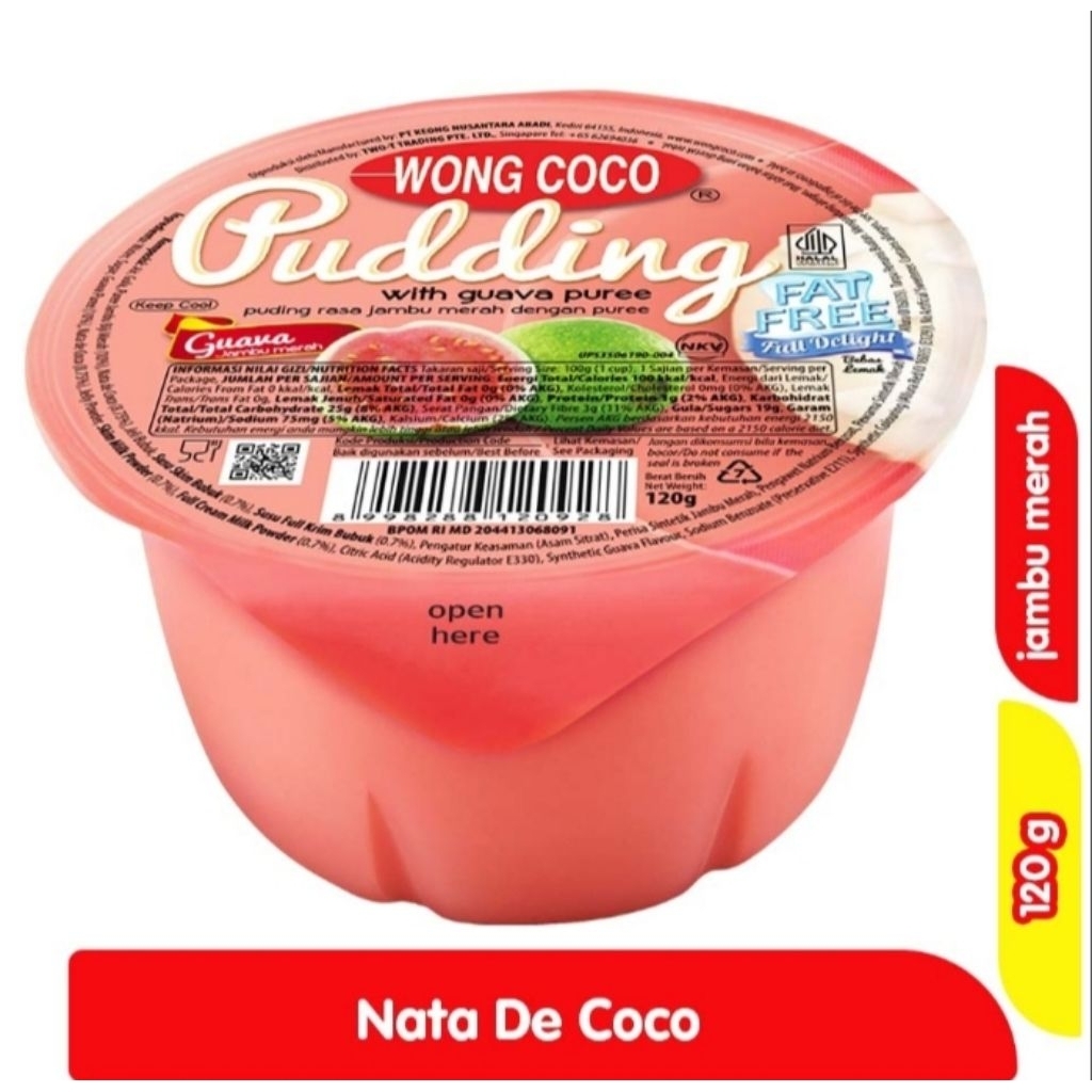 Wong Coco Pudding Guava 120g Pudding Wong Coco Rasa Jambu Merah 120 Gram Wong Coco