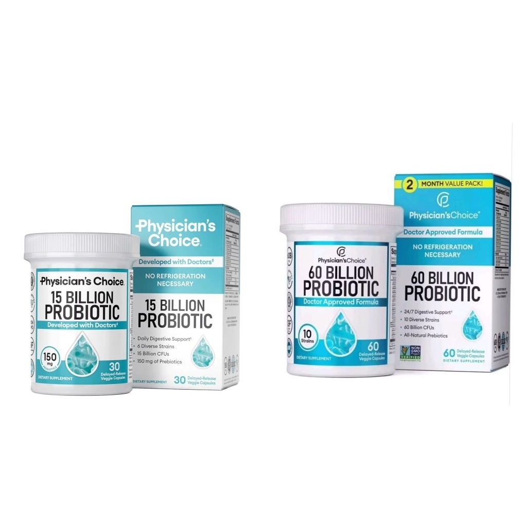 physician choice 60 billion Physician's Choice 15 Billion Probiotic dan Physician's Choice 60