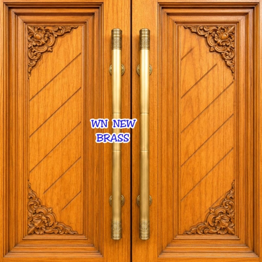 Handle Pintu / Gagang Pintu Rumah Pagar Kuningan Antik 100 cm