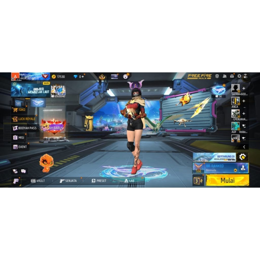 AKUN FF SPEK POLOSAN EVO 1 COWOK/CEWEK
