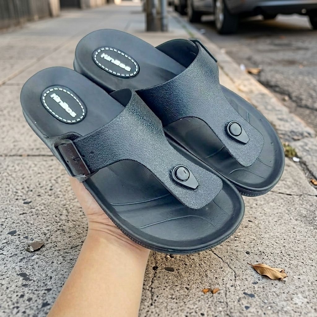 Kinbos sandal jepit elastis tahan air sendal pria asli bahan import selop murah berkualitas