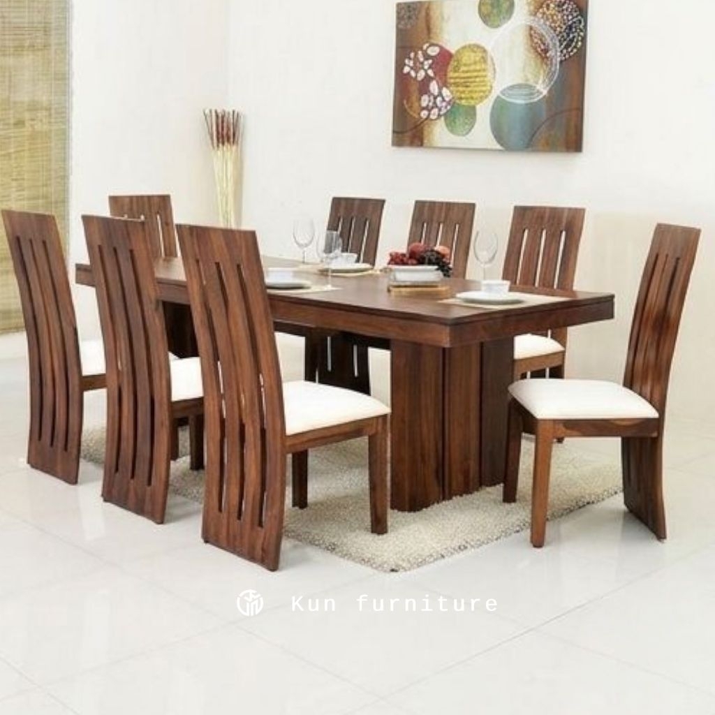 meja makan mewah 8 kursi kayu jati meja makan minimalis