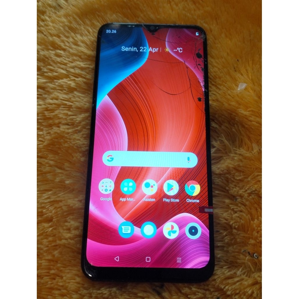 frame lcd touchscreen c21y minus layar retak