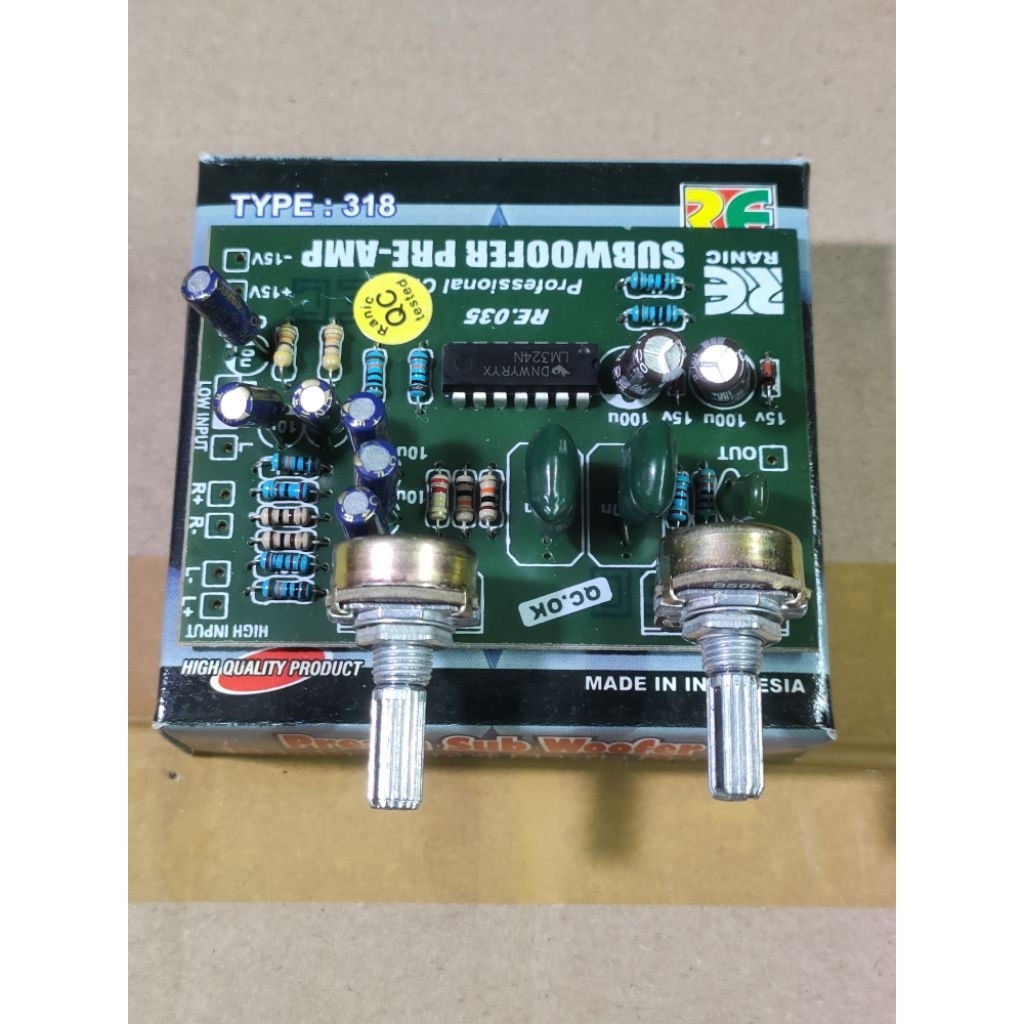 Kit pre amplifier subwoofer plus frekuensi ( 318 )