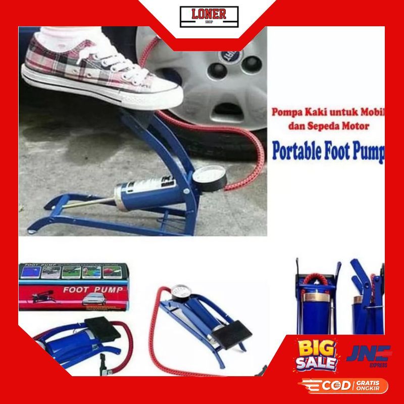 POMPA ANGIN INJAK UNTUK MOBIL | MOTOR DAN SEPEDA FOOT PUMP| FOOT PUMP | FOOT PUMP POMPA | FOOT PUMP 