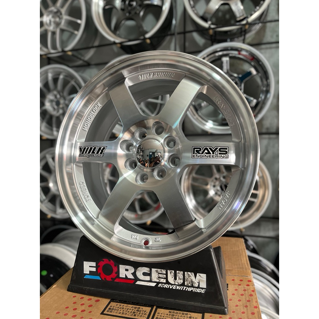 velg te37 r16 full polish lebar 7 et40 kondisi baru