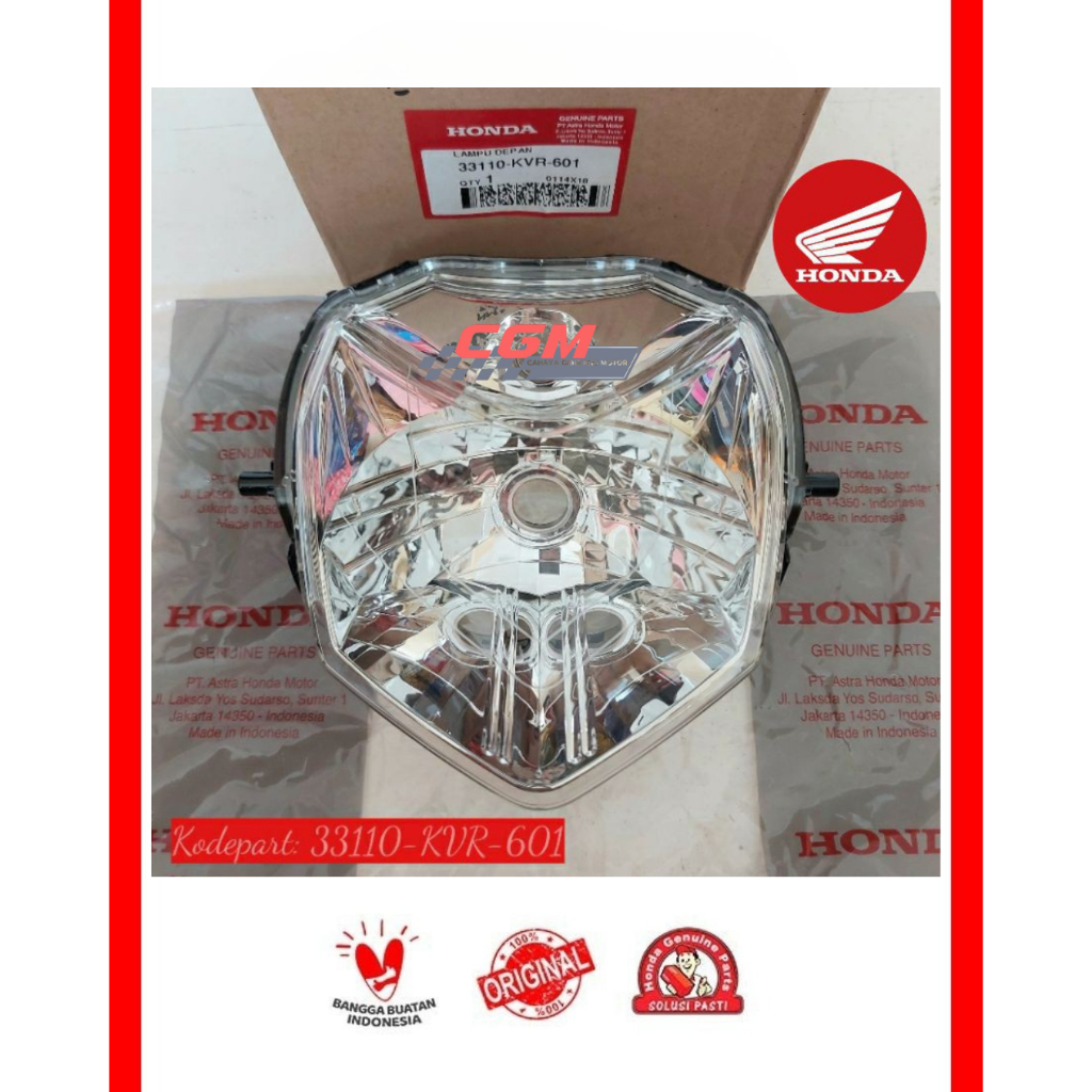 33110 KVR 601 Reflektor KVR lampu depan revo lama 100cc asli honda