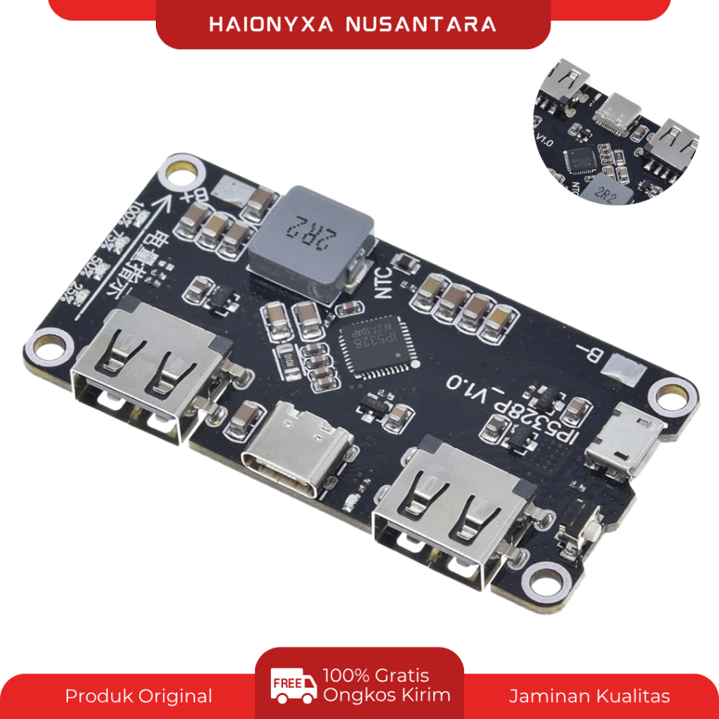 IP5328P Module Powerbank Quick Charge 2 USB Fast Charging Qualcomm QC3 Modul PB QC3.0
