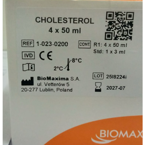 Reagen Biomaxima Cholesterol total eceran 1 box isi 4x50 ml ed Juli 2027