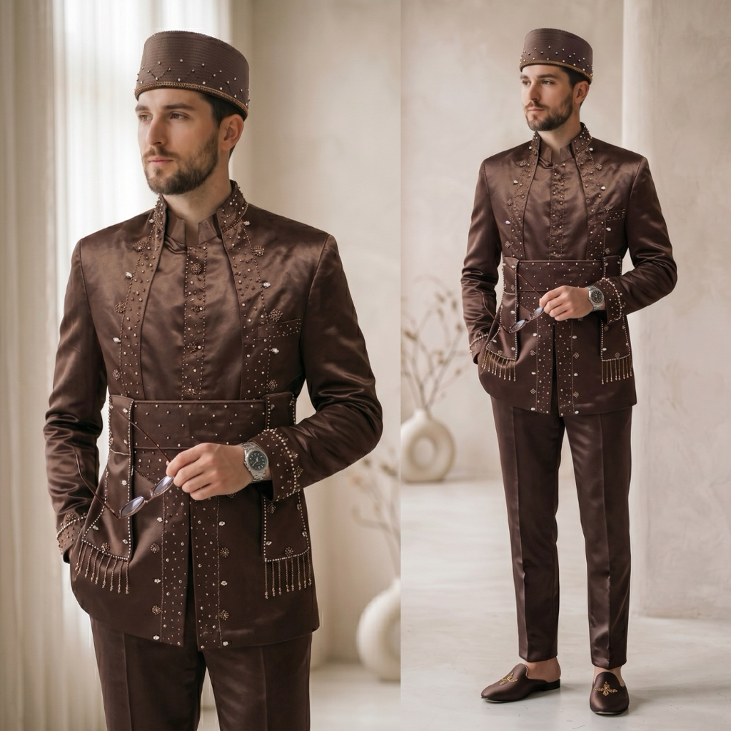 Beskap sunda pengantin pria putih | Basofi Beskap pria pengantin sunda premium modern