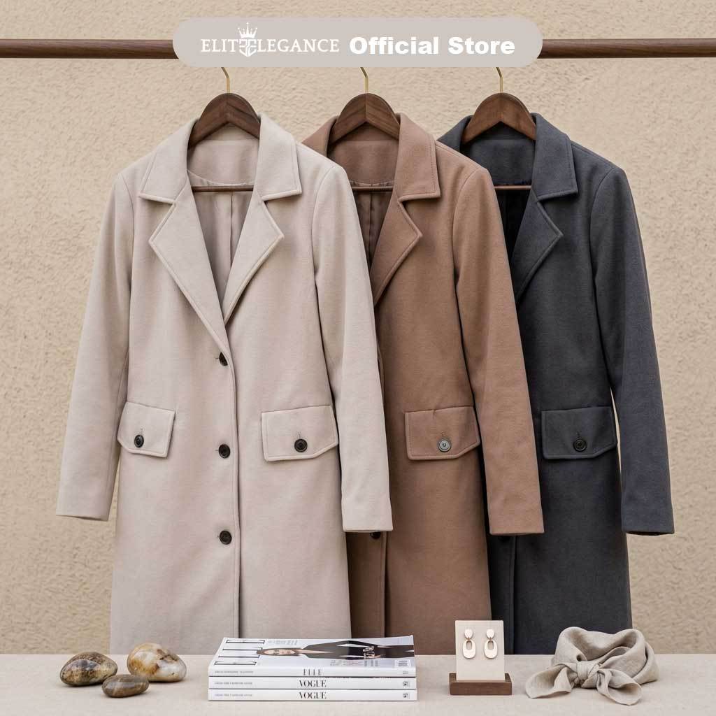 Elitelegance Jaket Korean Style Sweater Panjang Travel Umroh & Haji untuk di Musim Dingin-001
