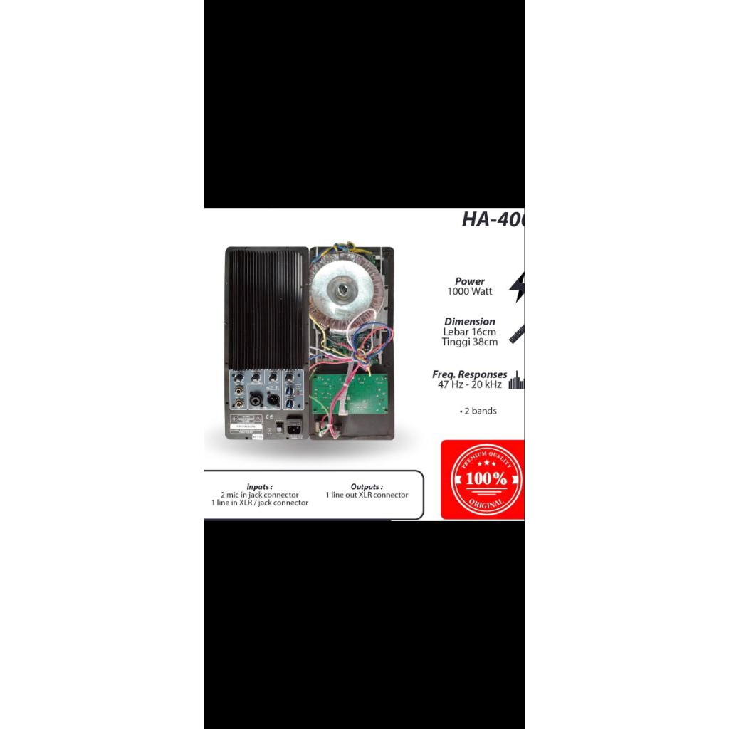 Speaker Aktif / Power Kit Aktif HA-400 Model Huper  -- 1000 Watt