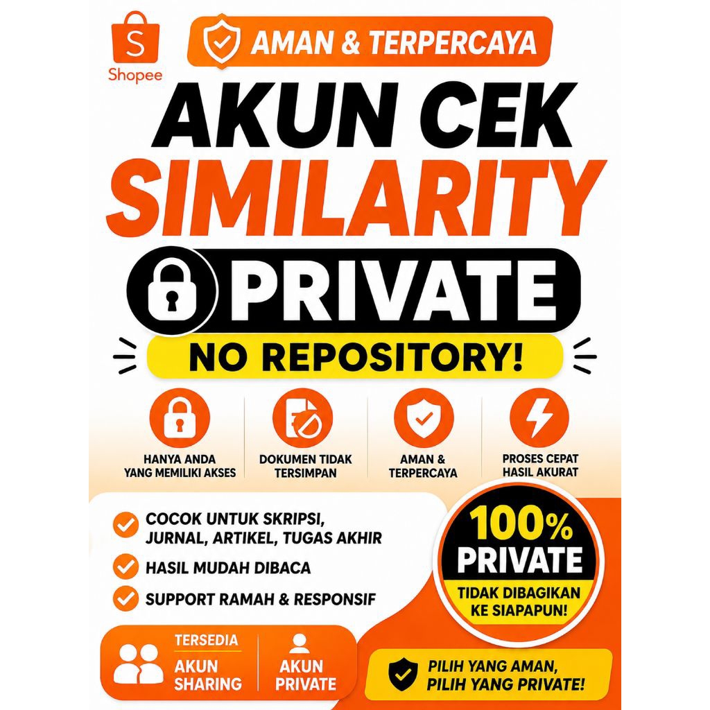 Akun Turnitin No Repository - Cek plagiasi - Similarity Jurnal & Artikel Ilmiah