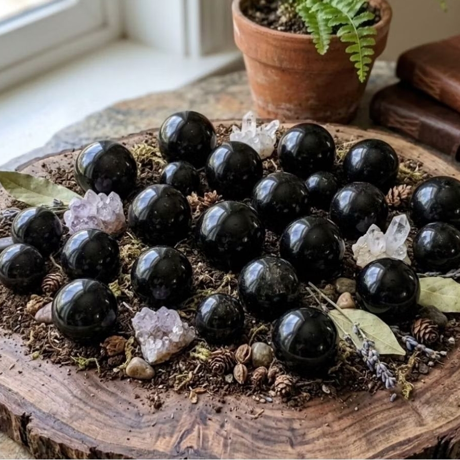 Black Obsidian Ball Natural Crystal