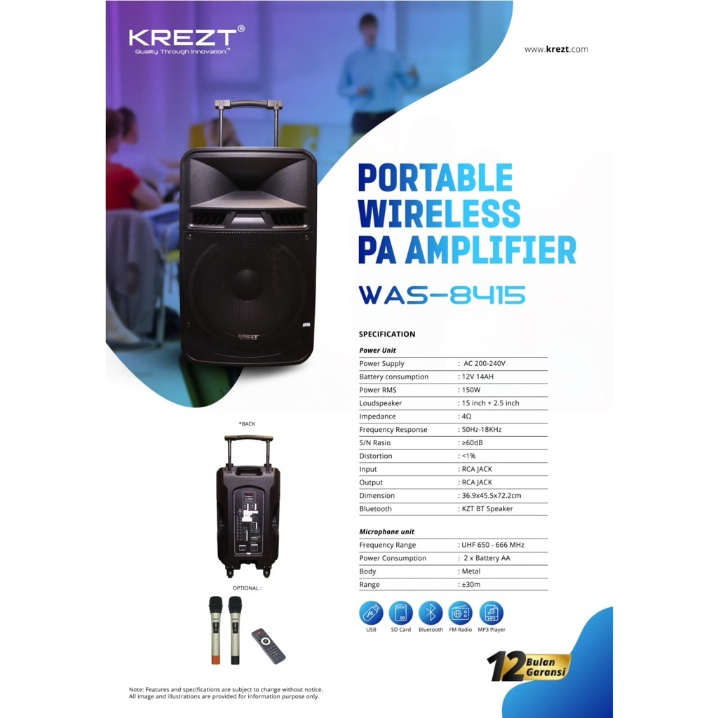 Speaker Portable Krezt 8415 Original