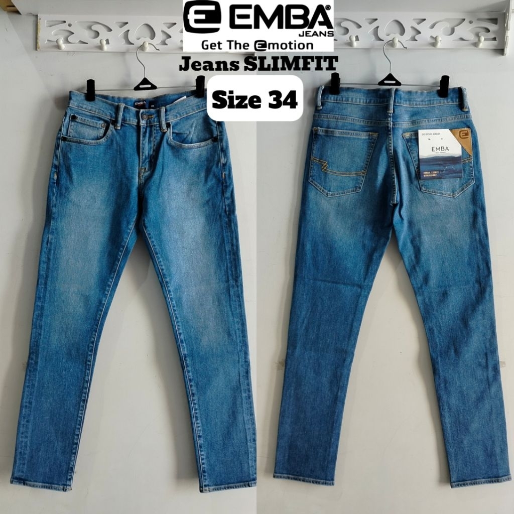 CELANA EMBA CELANA PANJANG JEANS & KATUN EMBA ORIGINAL SIZE 34