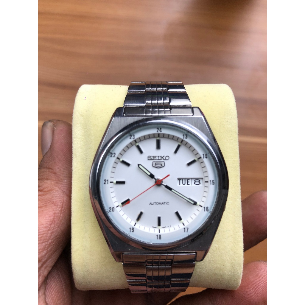 Seiko 7s26 Railway Military Dial White (Putih)