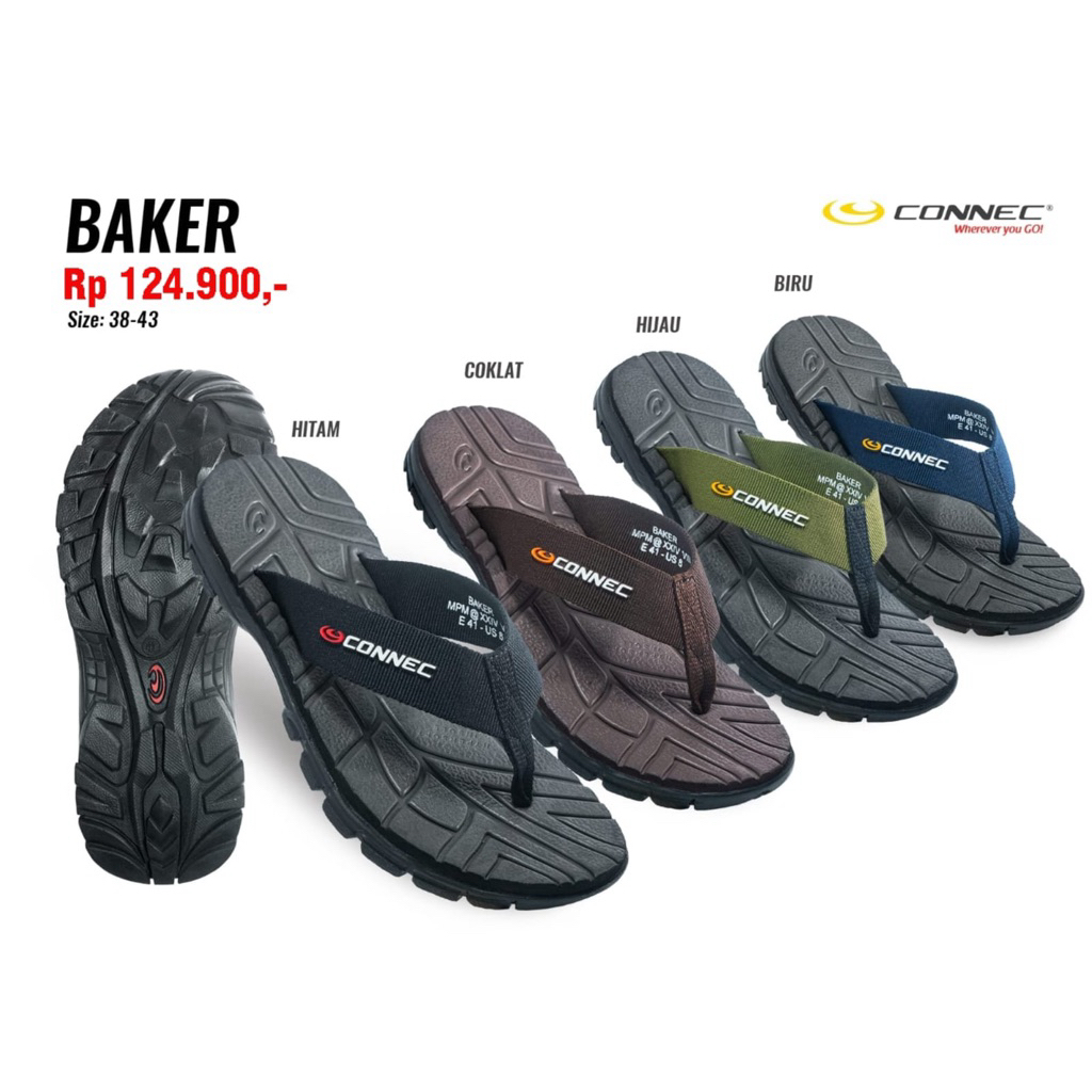 Sandal Jepit Connec Pria Model Baker Sendal Jepit Connec For Men