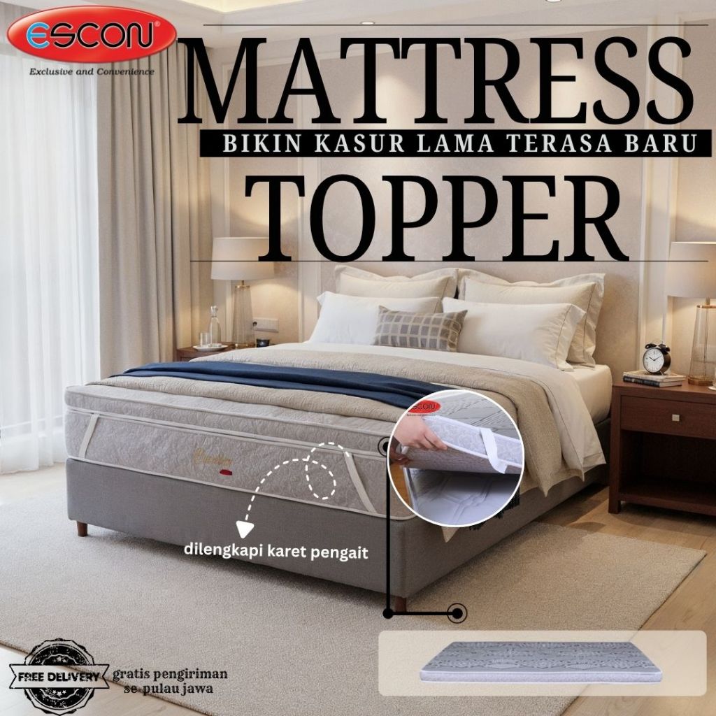 ESCON Mattress Topper / Pelapis Kasur / Kasur Lantai / Kasur Lipat / Kasur Santai