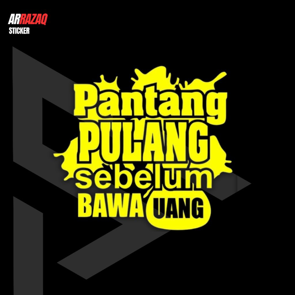 Stiker mobil truk/pickup custom stiker cutting ditempel di kaca mobil truk/pickup stiker KATA KATA s