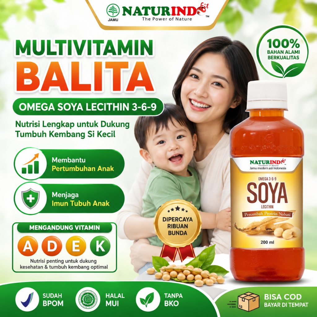 Vitamin Otak Anak Balita Omega 3 6 9 Soya Lechitin Vitamin Otak Anak Cerdas Balita Bayi