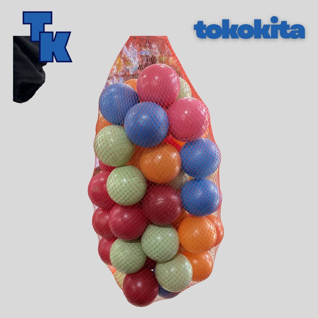 Bola Kecil Warna Warni Untuk Mandi Bola Dan Kolam Renang Anak Isi 50 per 1 Wadah Bahan Plastik
