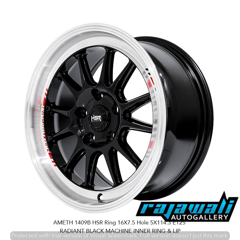 VELG HSR WHEEL - AMETH RING 16 UNTUK MOBIL RUSH TERIOS INNOVA XL7 BIANTE CIVIC