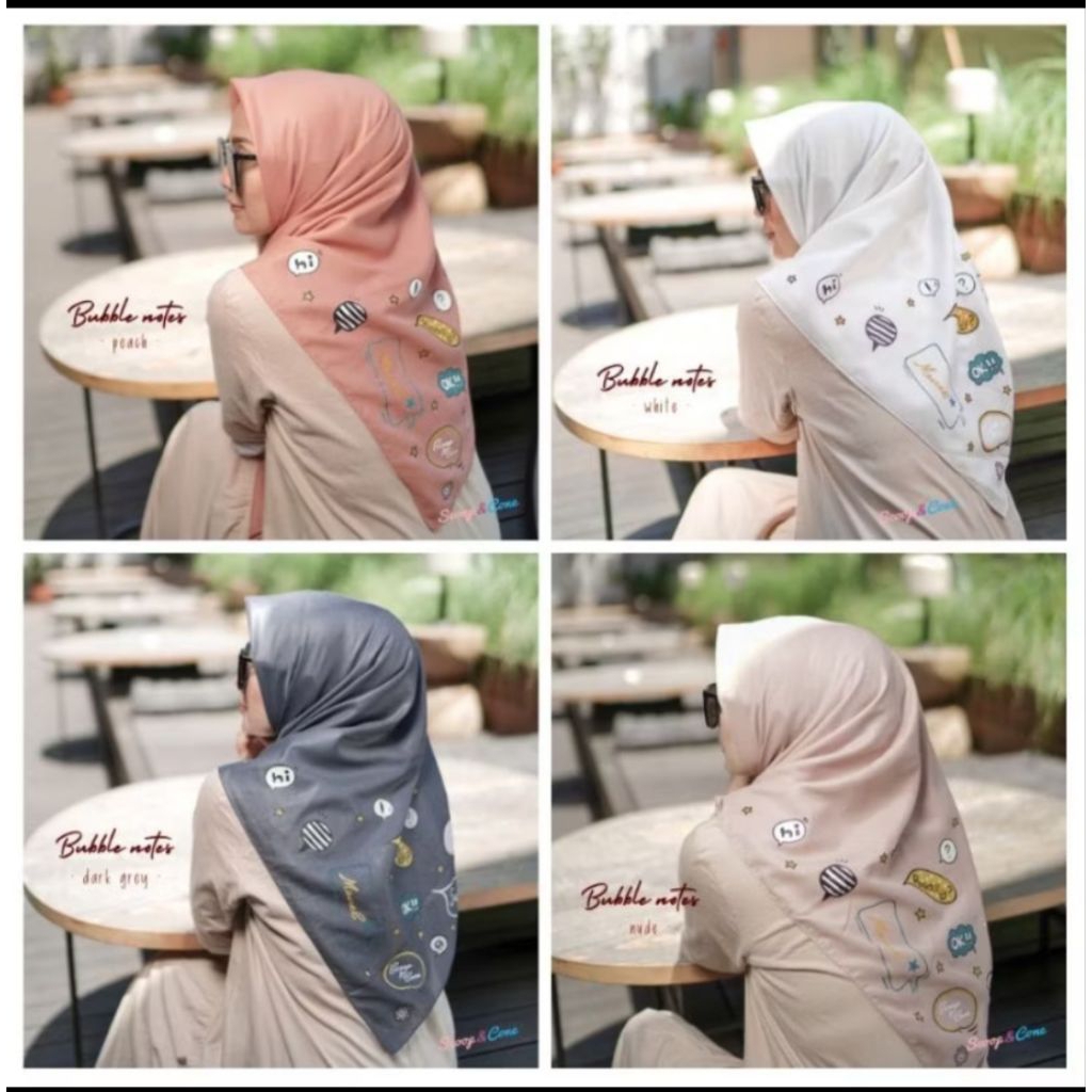Hijab Monel Bubble Notes Series