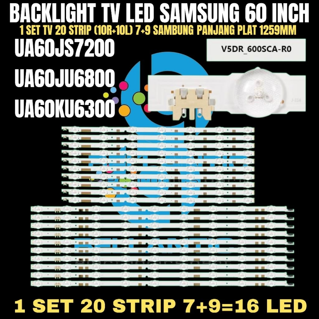 BACKLIGHT TV LED SAMSUNG 60 INCH UA60KS7200- UA60JU6800 -UA60KU6300 BACKLIGHT TV 60 INCH
