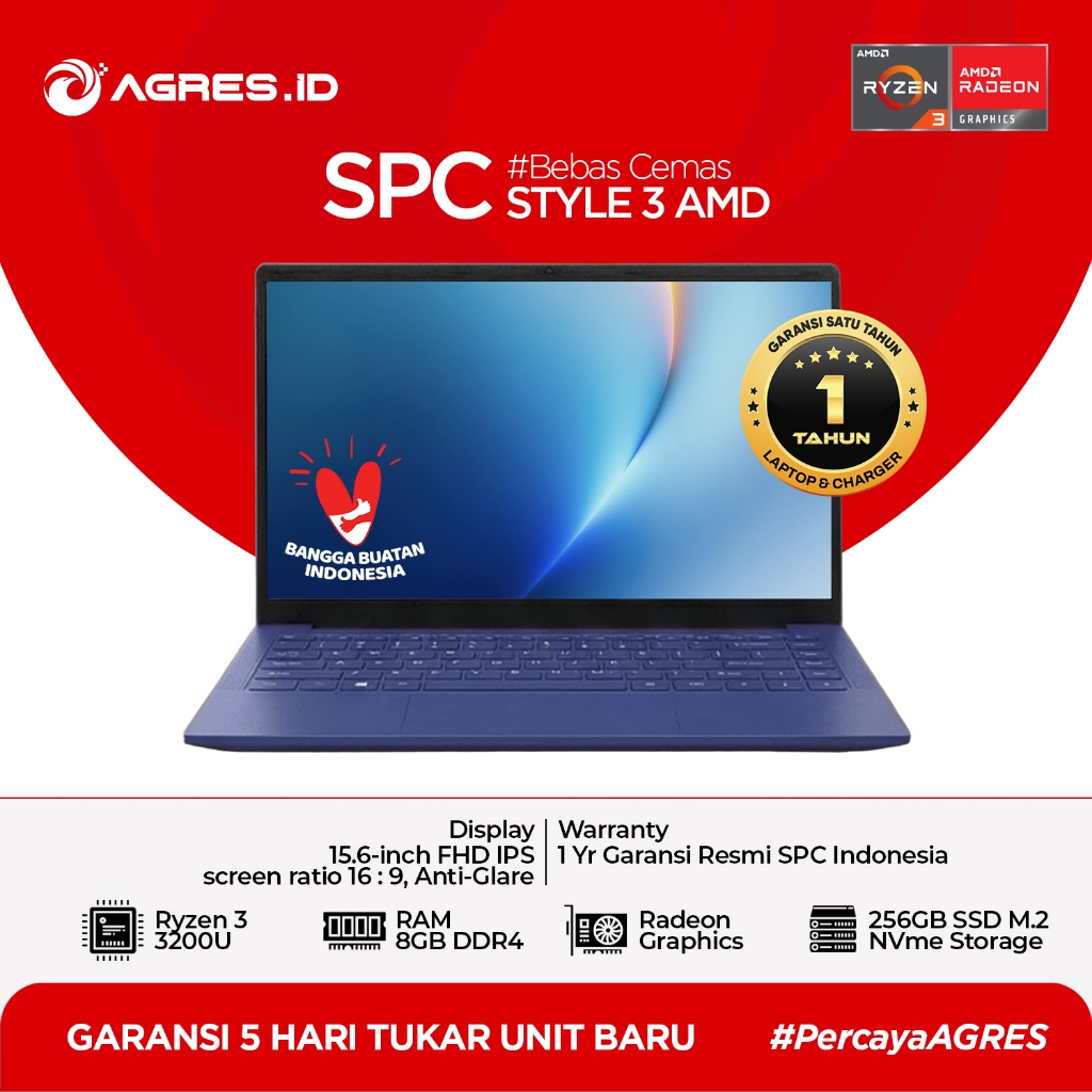SPC Style 3 | Ryzen 3 3200 8GB 256GB 14.0FHD IPS DOS