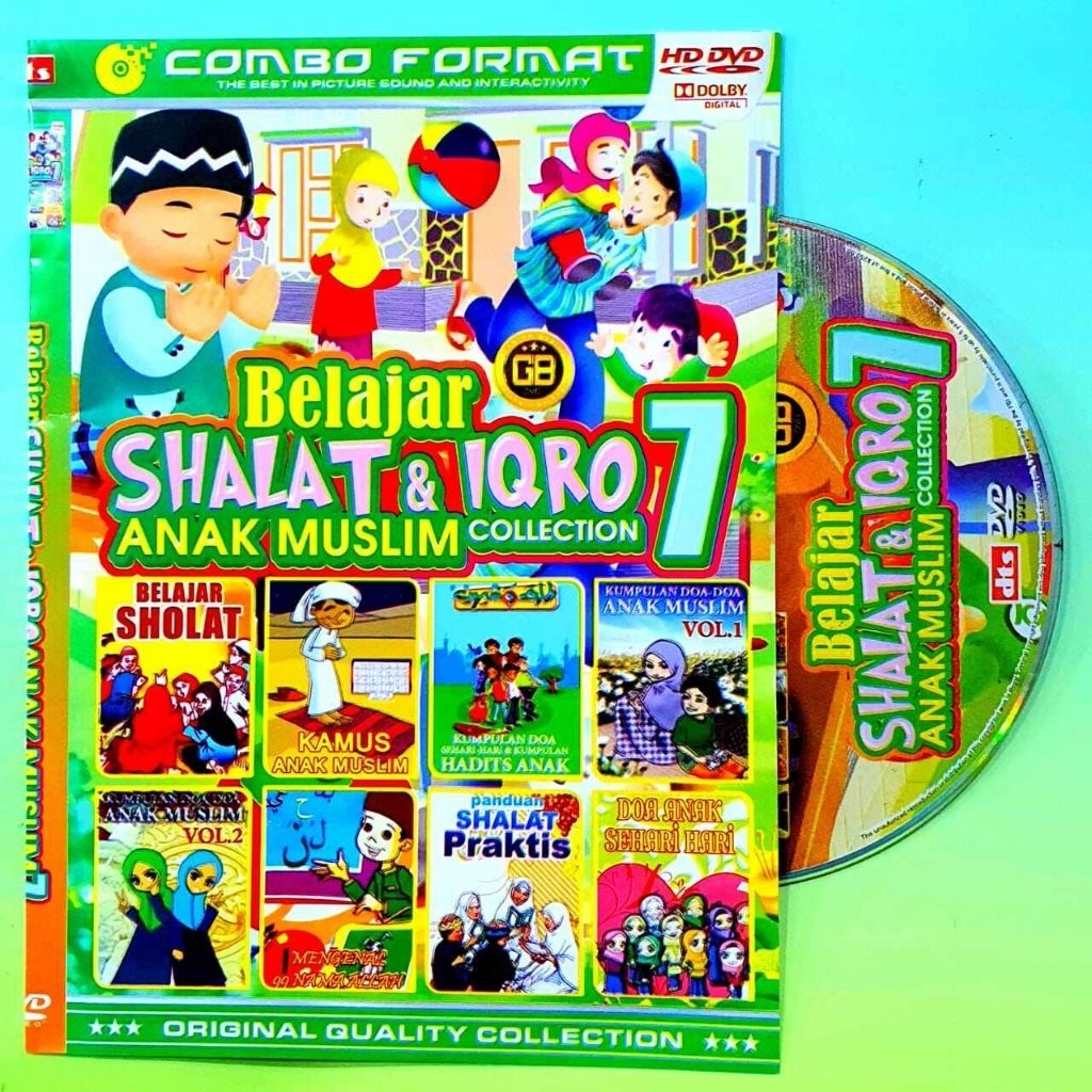 KASET DVD FILMM ANAK ANAK KARTUNN EDUKASI ANAK MUSLIM BELAJAR SHOLAT DAN NGAJI IQRO