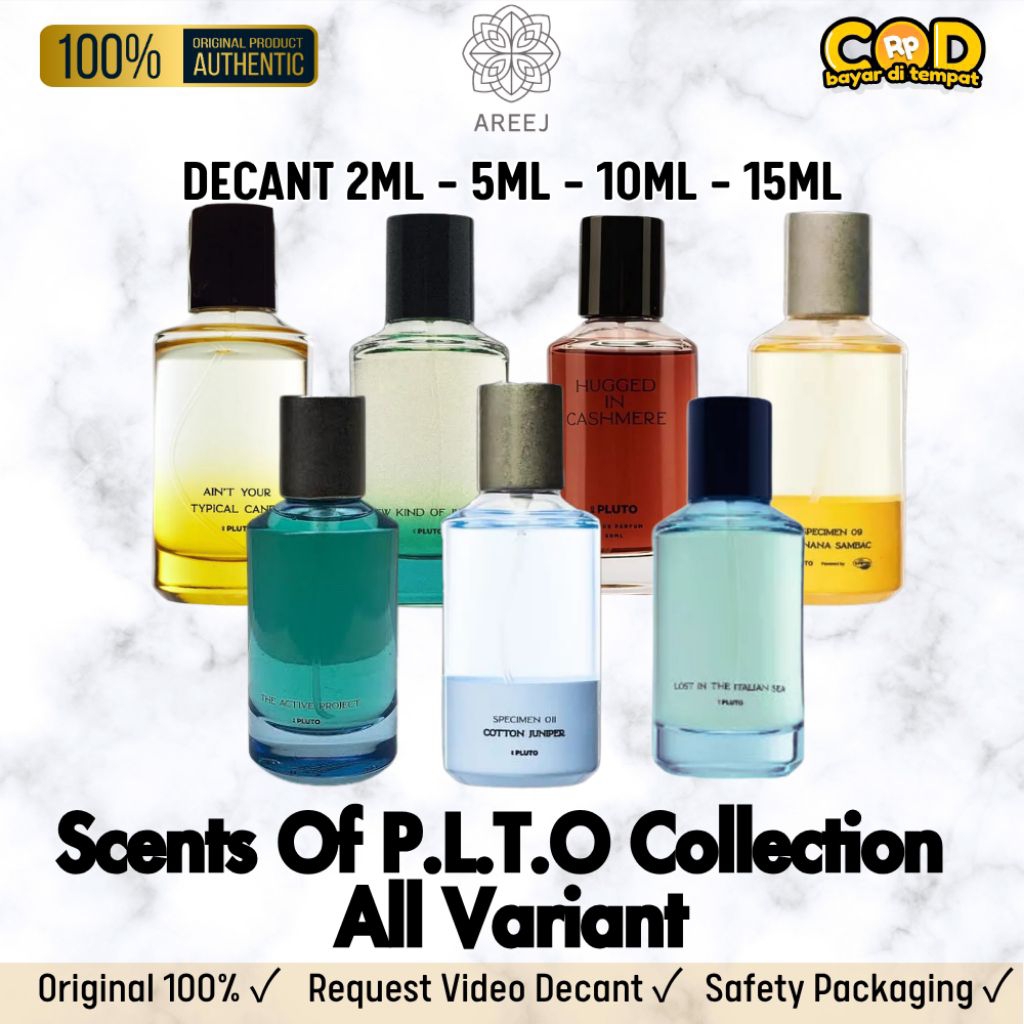 Decant Parfum Scents OF Pluto PLTO Collection All Variant - Cotton Juniper The Active Project Lost I