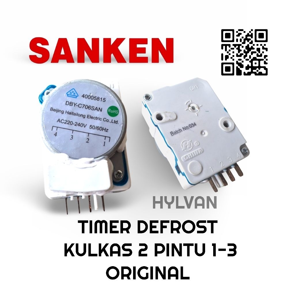 TIMER DEFROST  KULKAS SANKEN2 PINTU ORIGINAL