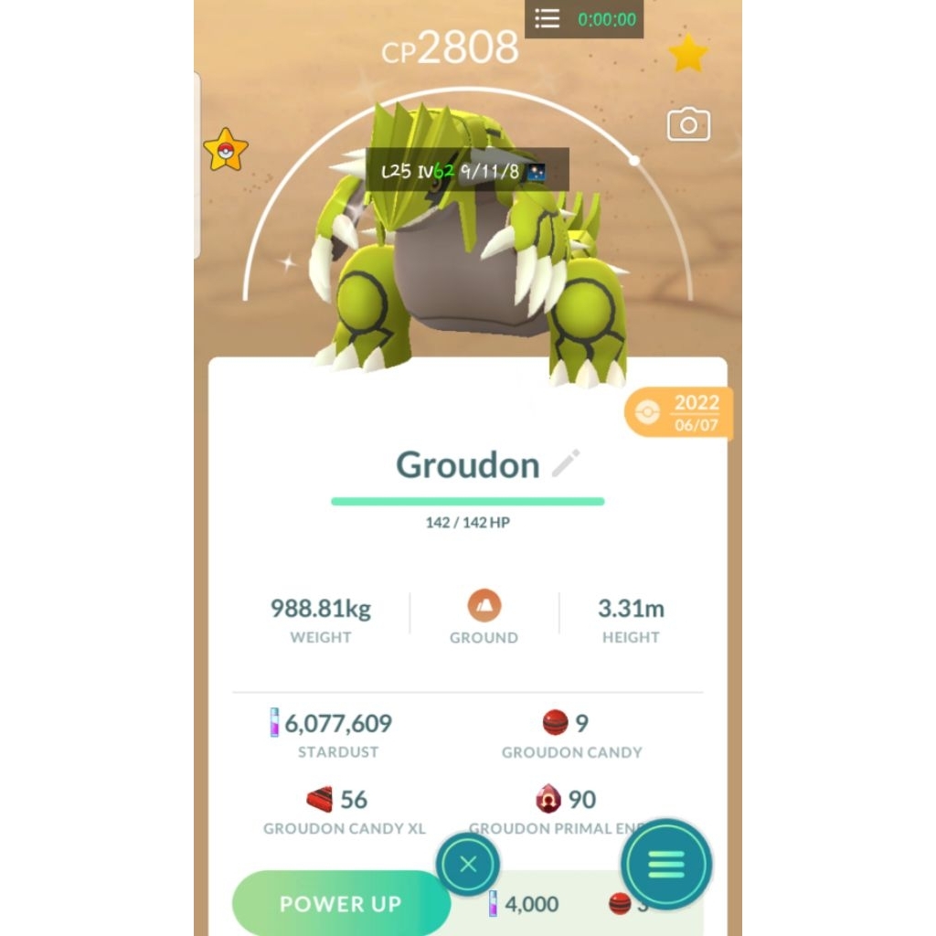 shiny legendary GROUDON POKEMON GO