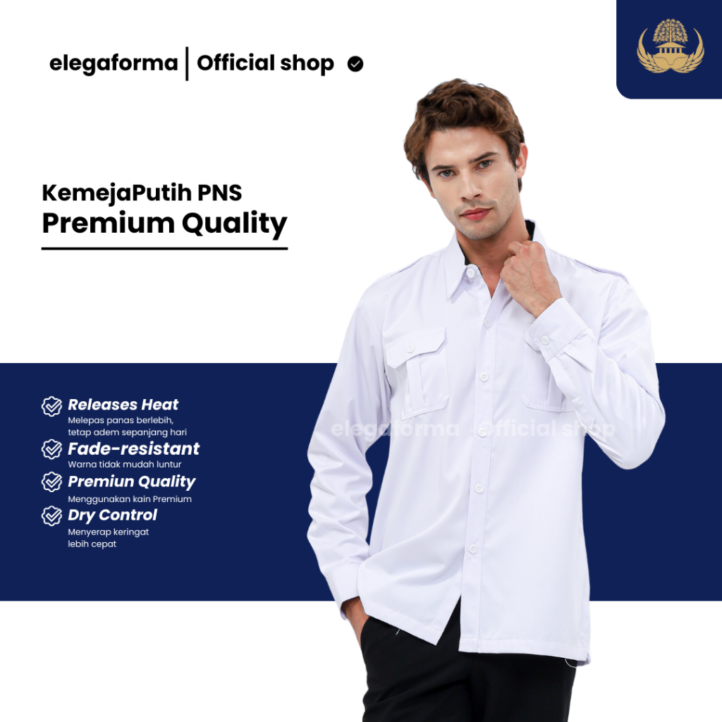 Kemeja Pria Pdh Putih Pppk Pns ASN Guru
