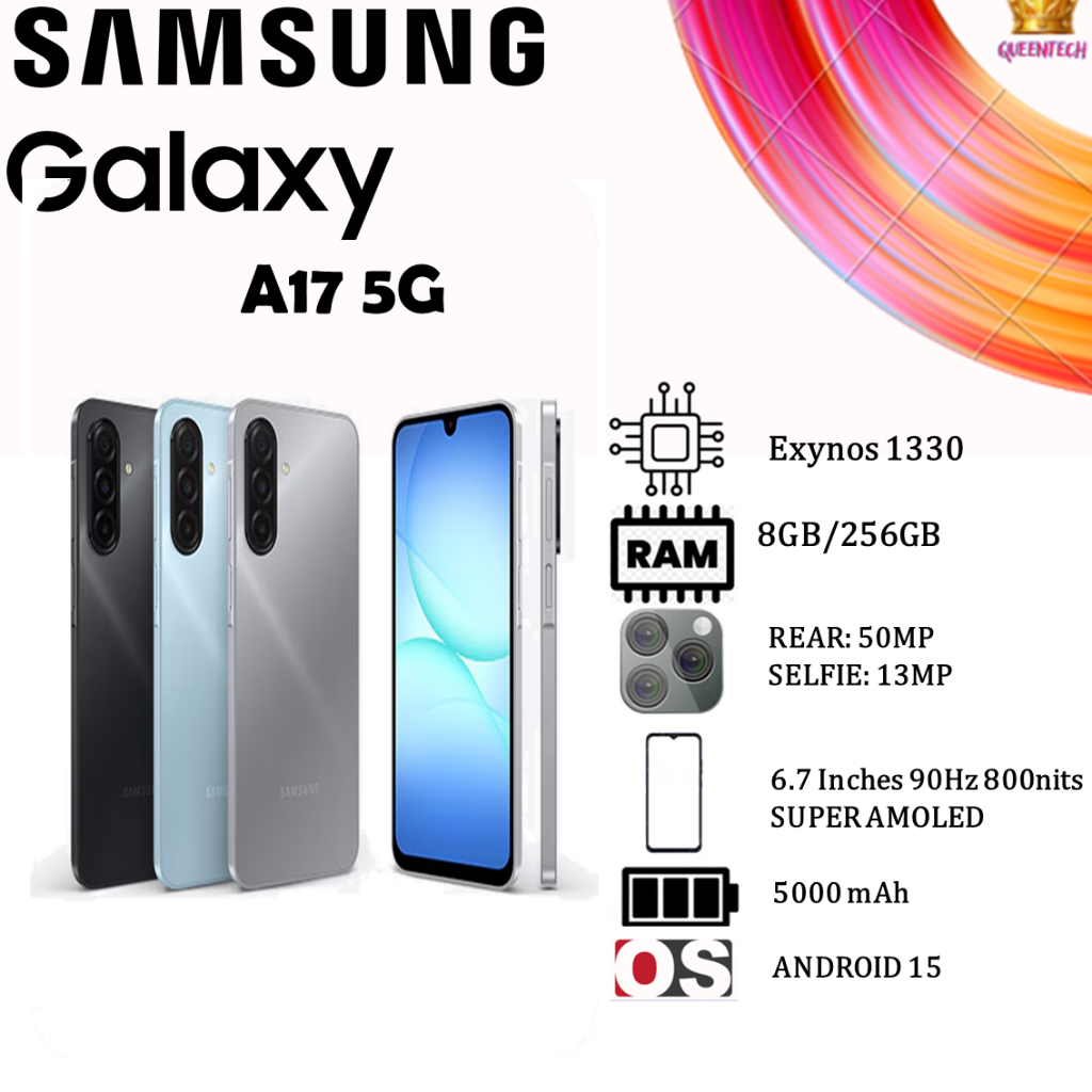 Samsung Galaxy A17 5G [8GB/256GB][Garansi Resmi] Exynos 1330 SUPER AMOLED 90Hz